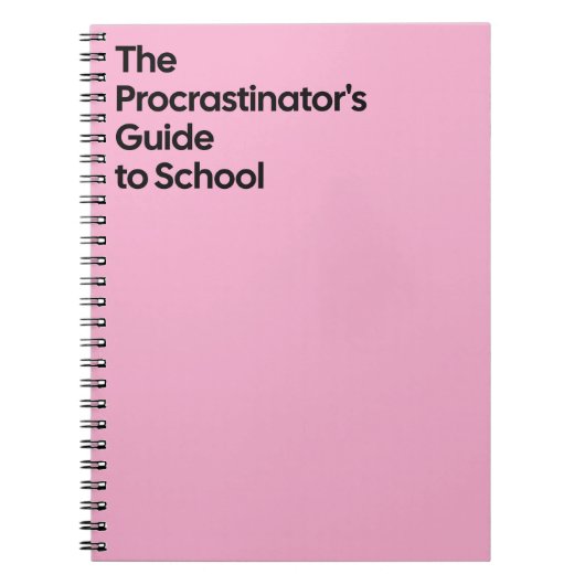Procrastinator’s School Notebook Notitieboek (Voorkant)