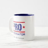 PROcrastinator_ Tweekleurige Koffiemok (Voorkant links)