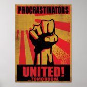 PROCRASTINATOREN VERENIGD MORGEN POSTER (Voorkant)