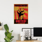 PROCRASTINATOREN VERENIGD MORGEN POSTER (Thuiskantoor)