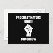 Procrastinators verenigen briefkaart (Voorkant / Achterkant)