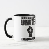 Procrastinators verenigen morgen mok (Links)
