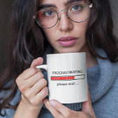 Procrastinten Een ogenblik geduld - wazige Mok op 