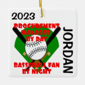 Procurement Manager houdt van honkbal CUSTOM Keramisch Ornament (Voorkant)