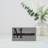 Procureur à Law Cartes de visite noir et gris (Debout devant)