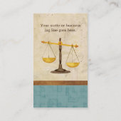 Procureur advocaat Rechtspraktijk rechter-symbool Visitekaartje (Achterkant)