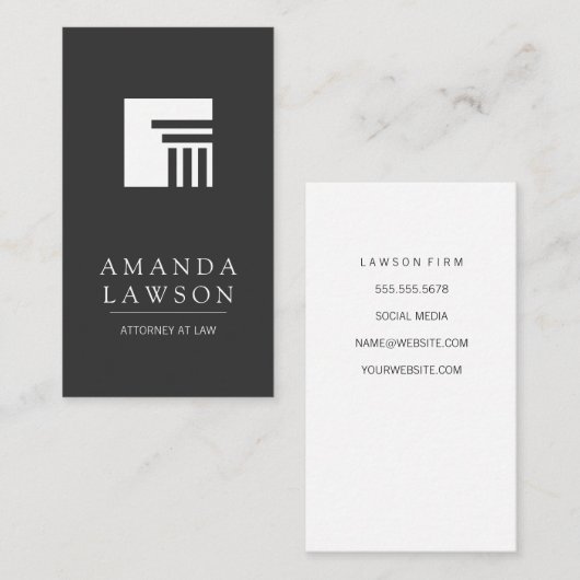 Procureur bij wet | Advocaat | Wettelijke vennoots Afsprakenkaartje (Voorkant / Achterkant)