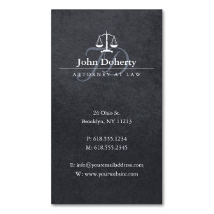 Procureur bij wet   Classy Scales of Justice Magnetisch Visitekaartje