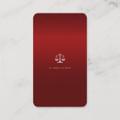 Procureur bij wet | Classy Scales of Justice Visitekaartje (Achterkant)
