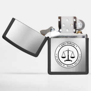 Procureur bij wet   Classy Scales of Justice Zippo