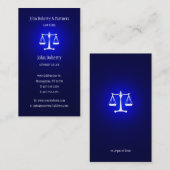 Procureur bij wet | Donkerblauwe gloed Visitekaartje (Voorkant / Achterkant)