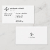 Procureur bij wet | Elegant Black Visitekaartje (Voorkant / Achterkant)