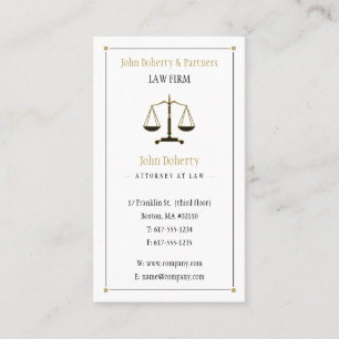 Procureur bij wet   Elegant Gold Black Visitekaartje