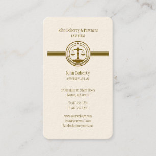 Procureur bij wet Elegant Gold Visitekaartje