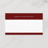 Procureur bij wet | Elegant Plain Dark Red Visitekaartje (Achterkant)