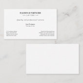 Procureur bij wet | Elegant Plain Visitekaartje (Voorkant / Achterkant)