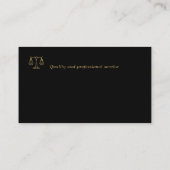 Procureur bij wet | Elegant Professional Gold Visitekaartje (Achterkant)