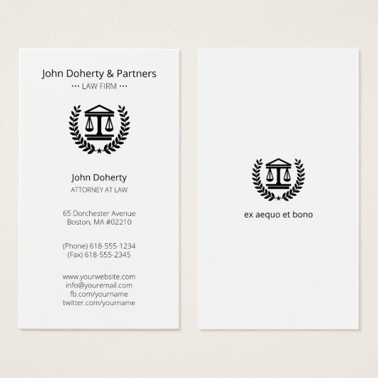 Procureur bij wet | Elegant Visitekaartje (Voorkant /achterkant)