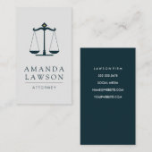 Procureur bij Wet Justice Scales Appointment Card Afsprakenkaartje (Voorkant / Achterkant)