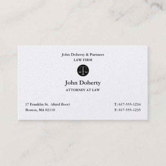 Procureur bij wet | Klassiek Visitekaartje van adv (Voorkant)