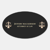 procureur bij Wet Modern Professional Ovale Sticker (Voorkant)