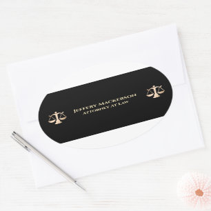 procureur bij Wet Modern Professional Ovale Sticker