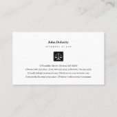 Procureur bij wet | Schalen van het recht Visitekaartje (Achterkant)