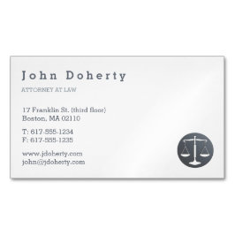 Procureur bij wet | Schalen van het recht Visitekaartje Magneet