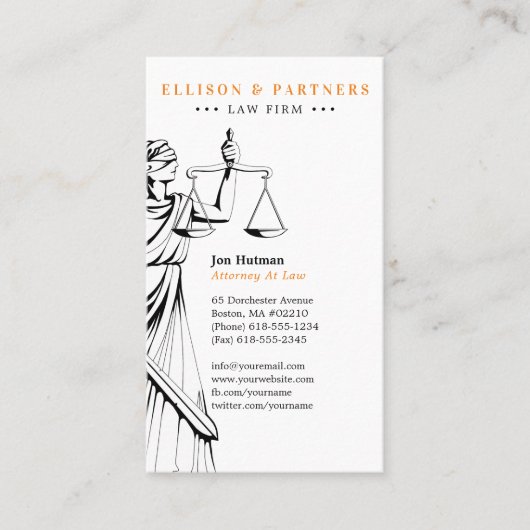 Procureur bij wet | Temida Visitekaartje (Voorkant)