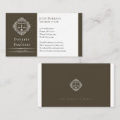 Procureur | Carte de visite Elegant Scales (Devant / Derrière)