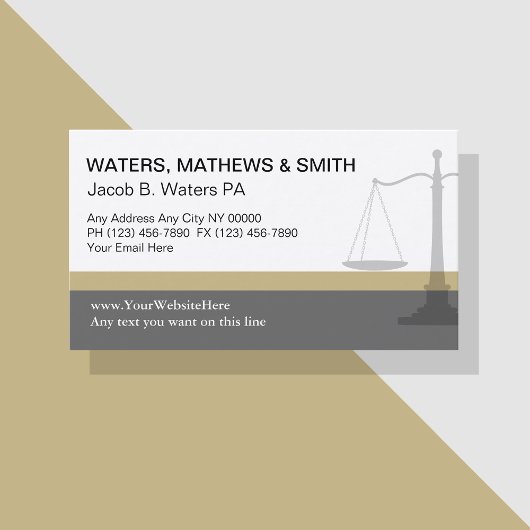 Procureur Carte de visite unique