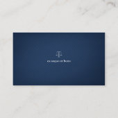 PROCUREUR DE DROIT - Élégant Carte de visite bleu (Dos)