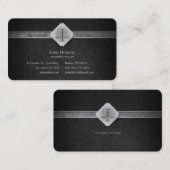 PROCUREUR DE DROIT | Élégant Carte de visite noir (Devant / Derrière)