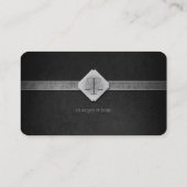 PROCUREUR DE DROIT | Élégant Carte de visite noir (Dos)