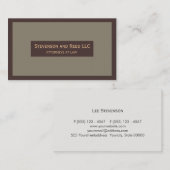 Procureur de la loi Carte de visite traditionnel (Devant / Derrière)