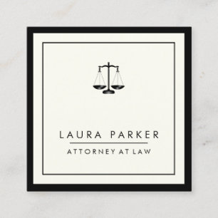 Procureur in de advocatuur Eenvoudige professionel Vierkante Visitekaartje