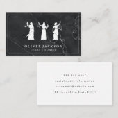 Procureur | Marbre | Carte de visite de justice ju (Devant / Derrière)