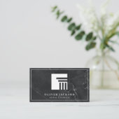 Procureur | Marbre | Carte de visite du logo Pilla (Debout devant)