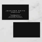 Procureur noir blanc unique au Carte de visite de (Devant / Derrière)