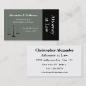 Procureur of advocaat visitekaartje (Voorkant / Achterkant)