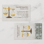 Procureur Rechtspraktijk rechter Symbol Visitekaar Visitekaartje (Voorkant / Achterkant)