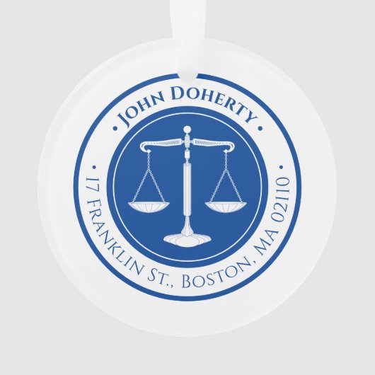 Procureur | Scales de justice Deep Blue (dos)