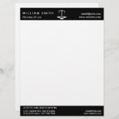 Procureur van de advocatenadvocaat briefhoofd (Voorkant / Achterkant)