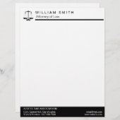 Procureur van de advocatenadvocaat briefhoofd (Voorkant / Achterkant)