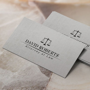 Procureur van de advocatuur Elegant Linen Visitekaartje