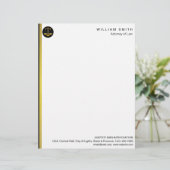 Procureur van de advocatuur Faux Gold Scale Briefhoofd (Staand voorkant)