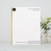 Procureur van de advocatuur Faux Gold Scale Briefhoofd (Staand voorkant)