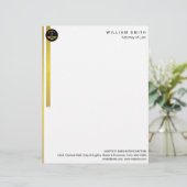 Procureur van de advocatuur Faux Gold Scale Briefhoofd (Staand voorkant)