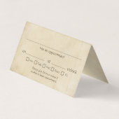 Procureur van de advocatuur Parchment Appointatio Visitekaartjes (Achterkant)