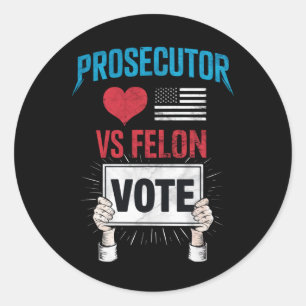 Procureur vs Felon Vote Ronde Sticker